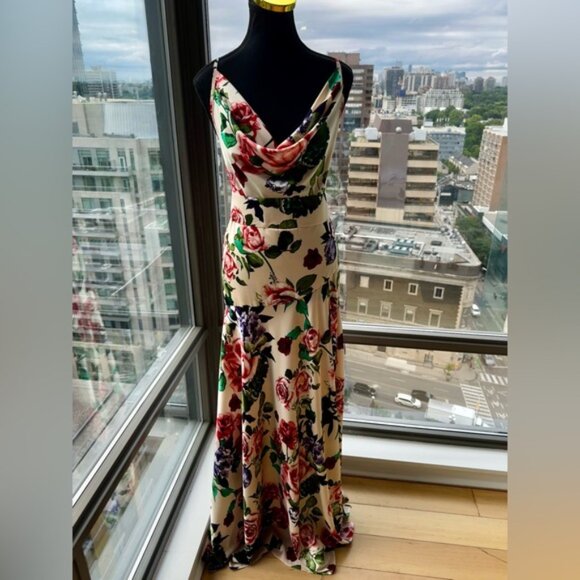 🆕 BRONX & BANCO 🧿 NWOT Leo Floral Print Maxi Gown - Size XS / US 2 - Picture 3 of 16